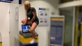 Devil Sophie - Really horny asozial pissing on the ATM - something I have never done, Amateur Collection, PissRIP Devil Sophie - Really horny asozial pissing on the ATM - something I have never done, Amateur Collection, PissRIP