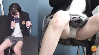 EE-752 03 Pee desperation during part-time job interview. Shameful wetting