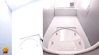 EE-824 04 Hidden camera footage of peeing in a Western-style toilet, part 4