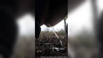 NaughtyRedFarmgirl - Pissing Compilation 01