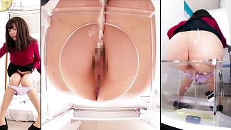 OJHI-807 04 Extreme Urination in a Western-Style Toilet - Part 4: Buttocks Viewed Through a One-Way Mirror