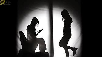 OJHI-821 04 Real-life silhouettes – shadow puppets depicting urination
