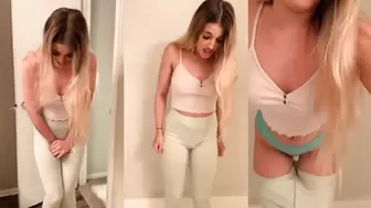 Desperate Blonde Teen Pissing Herself, Water-Detox Club, DesperVids