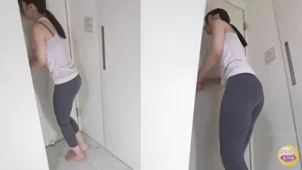 SL-512 03 Unbearable wetting shame during yoga class. Dark pee stains spreading in gray tights, JAV Collection, DesperVids SL-512 03 Unbearable wetting shame during yoga class. Dark pee stains spreading in gray tights, JAV Collection, DesperVids