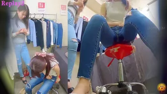 EE-721 02 Women’s clothing store hidden camera: jeans soaking wet due to pee leakage, Got2Pee, PissRIP EE-721 02 Women’s clothing store hidden camera: jeans soaking wet due to pee leakage, Got2Pee, PissRIP